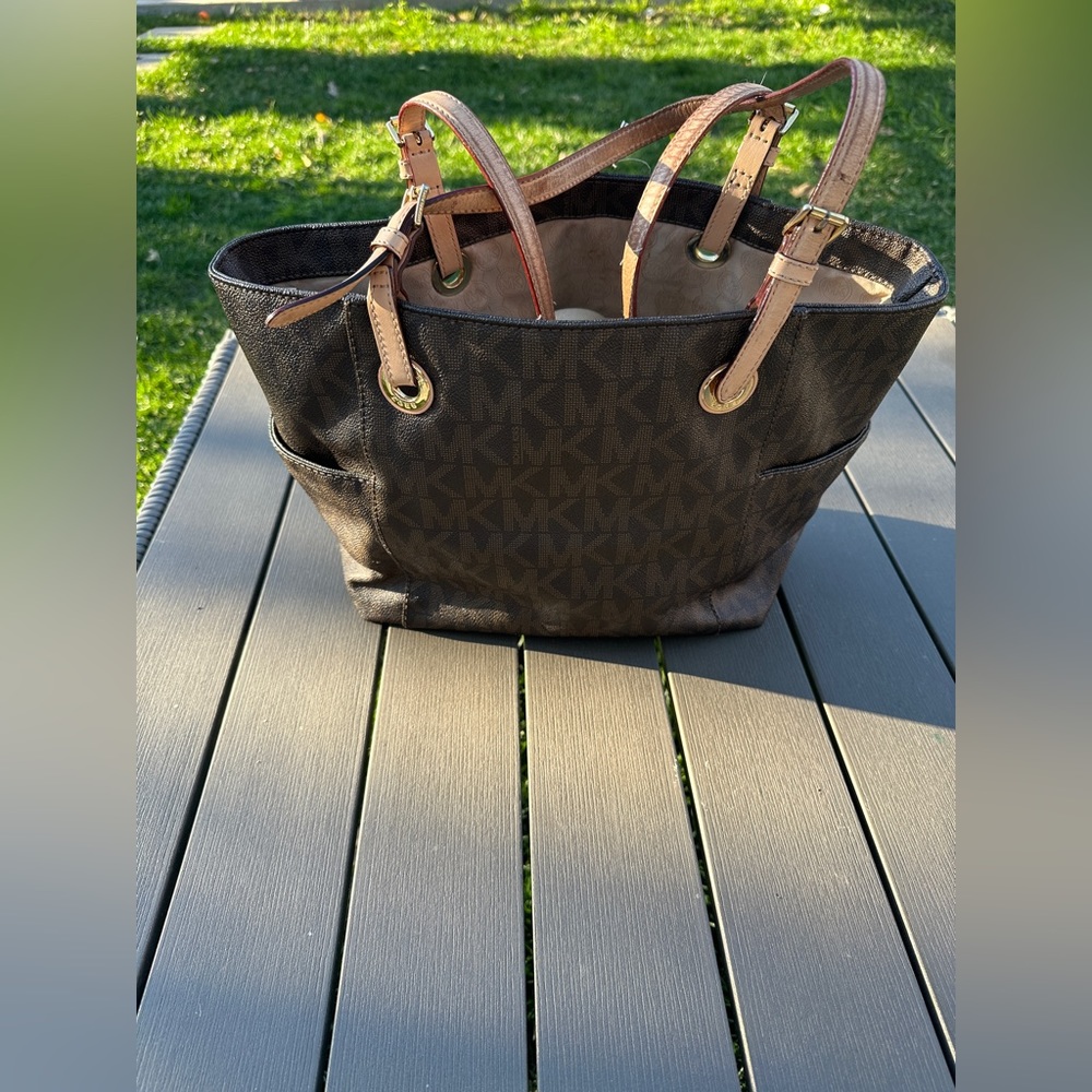 Vintage Michael kors signature brown east west tote bag - Picture 2 of 14